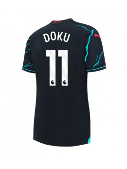 Manchester City Jeremy Doku #11 Ausweichtrikot für Frauen 2023-24 Kurzarm